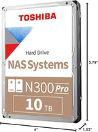 Toshiba N300 PRO 10TB Large-Sized Business NAS 3.5-Inch Internal Hard Drive - Image 8