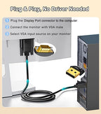 DisplayPort to VGA Cable 6FT, Display Port DP to VGA Adapter, 1080P@60Hz Video - Image 5