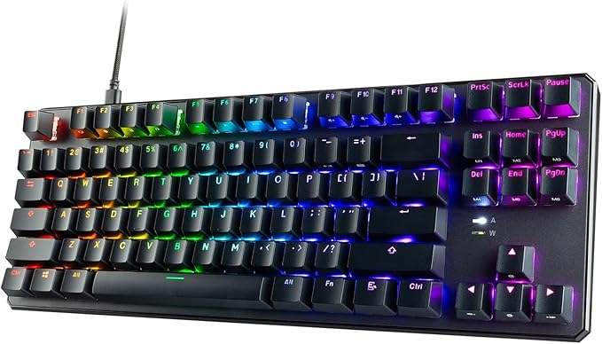 TECWARE Phantom+ 87 Key Mechanical Gaming Keyboard, RGB led, TKL 75% Keyboard by Tecware
