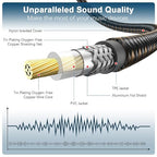 EMK RCA Subwoofer Cable 90 Degree RCA to RCA Audio Cable 24K Gold-Plated Nylon - Image 6