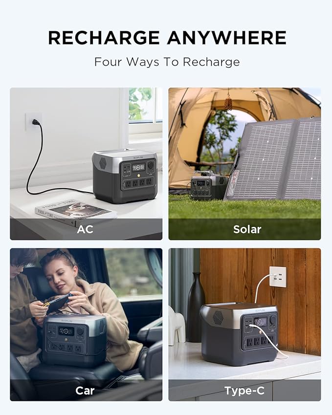 EF ECOFLOW Portable Power Station RIVER 2 Pro, 768Wh LiFePO4 Battery, 70 Min - Image 5