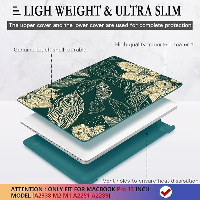 CISSOOK Compatible with MacBook Pro 13 inch Case 2025-2016 Release M2 M1 A2338 - Image 4