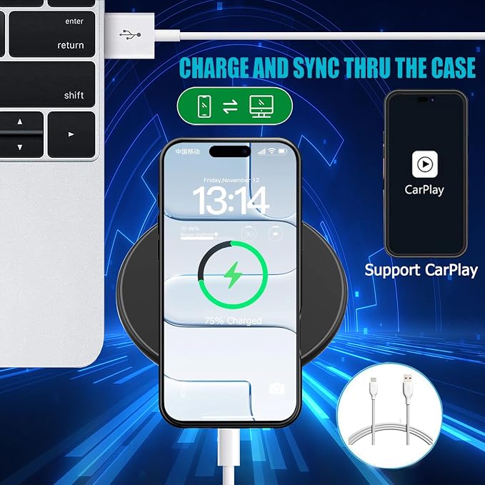 Battery Case for iPhone Air, Upgraded 12000mAh Rechargeable Portable Extended - Image 6