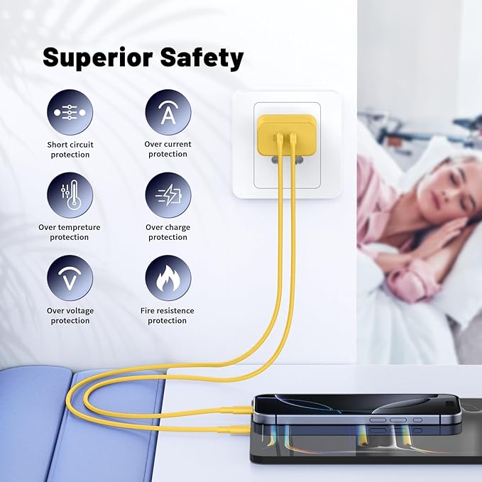 Super Fast Samsung Charger Type C, 45W Dual Port USB C Fast Charger Block & - Image 4