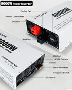 LVYUAN 4000 Watt Power Inverter 12V to 110V 120V DC to AC Converter - Image 2