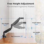 MOUNTUP Single Monitor Mount fits 22''-43'' Ultrawide Screen, Holds 6.6-33lbs - Image 5