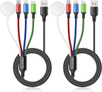 2Pack Multi Charging Cable for Apple Watch Charger 4 in 1 Travel Essentials by ChargeBeyondPowerWithin