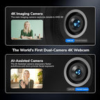 EMEET Piko+ Webcam 4K, World's 1st Dual-Camera AI-Powered 4K Camera, 1/2.55'' - Image 2