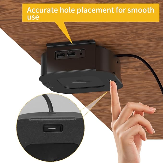 Under Desk Mount Holder for HP USB-C Dock G5, Under-Desk Iron Storage Rack - Image 2