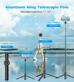 68" Magnetic Selfie Stick Tripod - Image 5