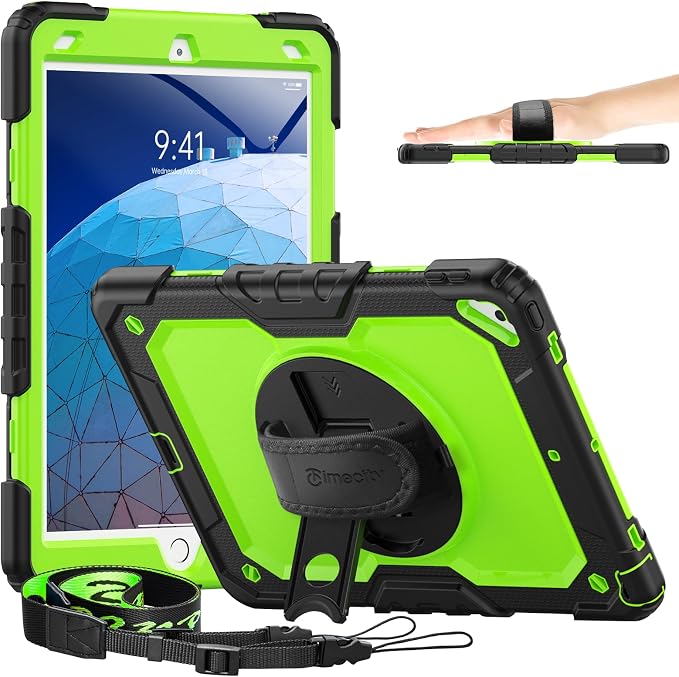 Timecity for iPad Air 3/ Pro 10.5 Inch Case, 360° Rotating Stand, Pencil Holder by Timecity