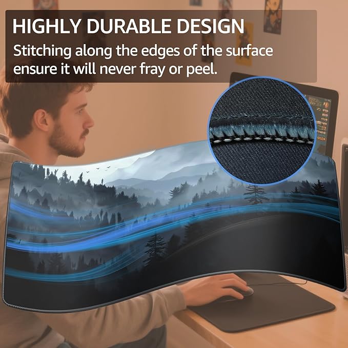 KTRIO Large Gaming Mouse Pad Desk Mat, Superior Micro-Weave Cloth, Non-Slip - Image 3