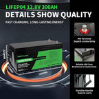 12V 300Ah LiFePO4 Lithium Battery, Built-in Smart BMS, Low-Temp Protection Up - Image 5