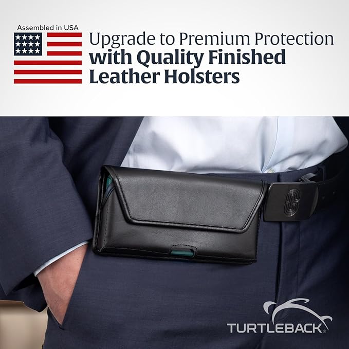 Turtleback Belt Holder for iPhone 16 Pro, 15 pro 14 Pro 13 Pro -Large- Fits - Image 6