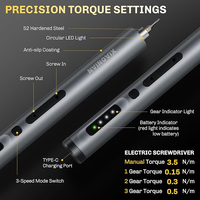 3.7V Precision Electric Screwdriver Set, 50 IN 1 Small Power Magnetic Storage - Image 3