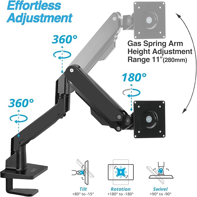 AVLT Single Monitor Arm Desk Mount - Image 3