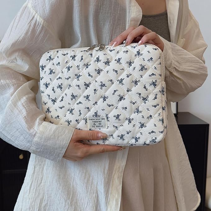 Puffy Laptop Sleeve 13-15.6 Inch Cute Quilted Laptop Protective Case Padded - Image 2