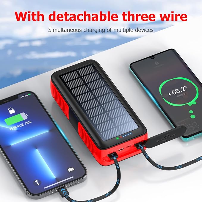 Solar Charger Power Bank 63200mAh, Portable Charger - Image 2