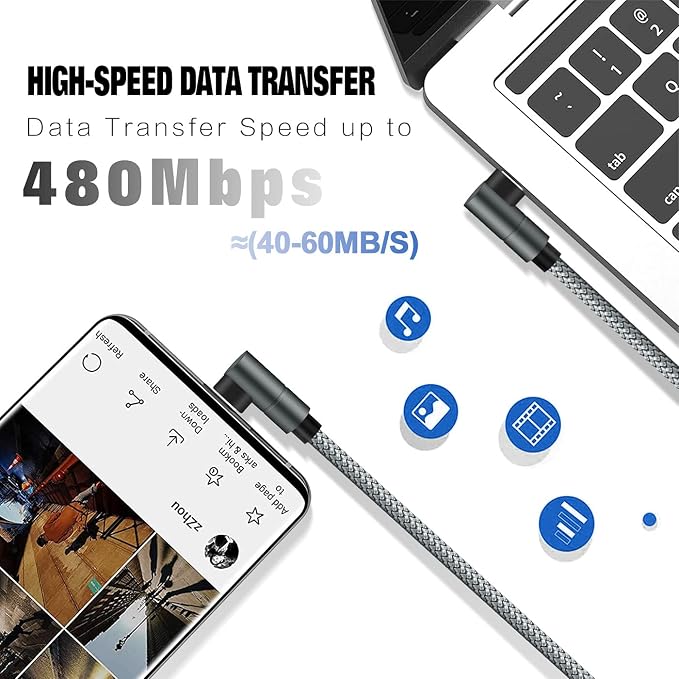 USB C to Lightning Cable MFi Certified PD Fast iPhone 12 Charging 6ft Cable 90 - Image 3