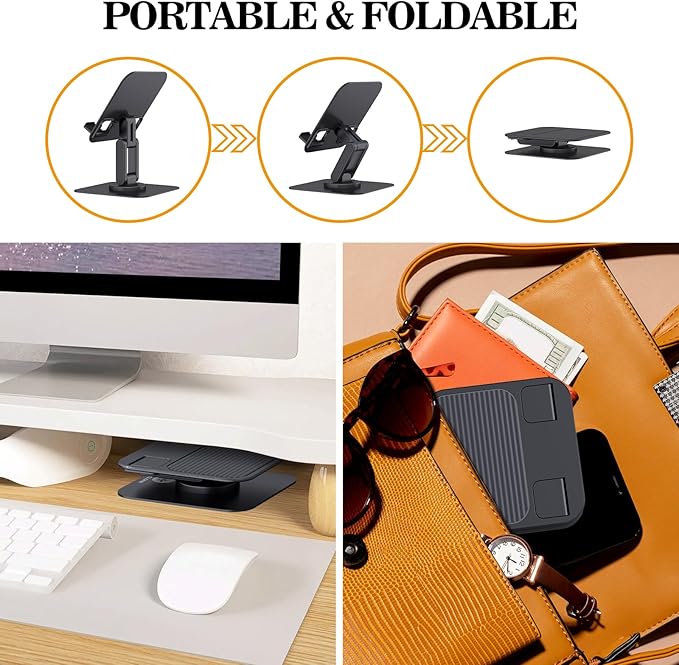 OCYCLONE for iPad Stand for Desk, 360 Rotating Adjustable Portable Monitor - Image 6