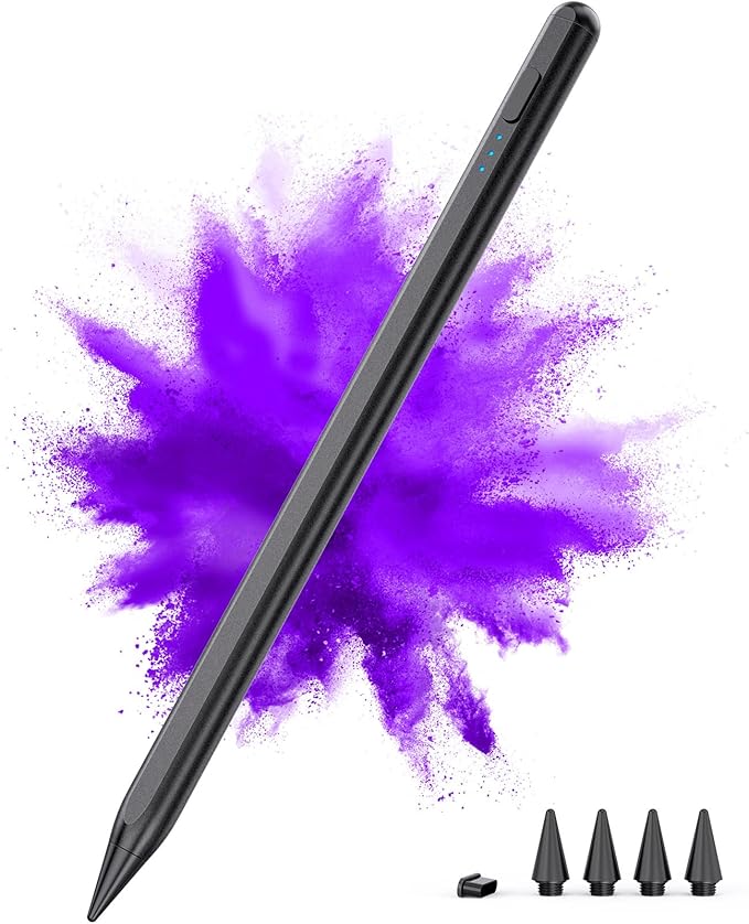 Stylus Pen for iPad 2018-2025, 15Mins Fast Charge for Apple Pencil, Palm by DEGGE