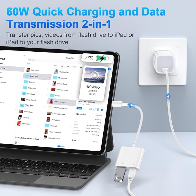 USB C to OTG Cable Charger Adapter - Image 3