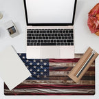 Large Gaming Mouse Pad for Desk, Wooden American Flag Desk Mat, Wooden USA Flag - Image 7