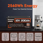 4PACK 12V 200Ah LiFePO4 Battery, Built-in 200A BMS, Rechargeable Deep Cycles - Image 6