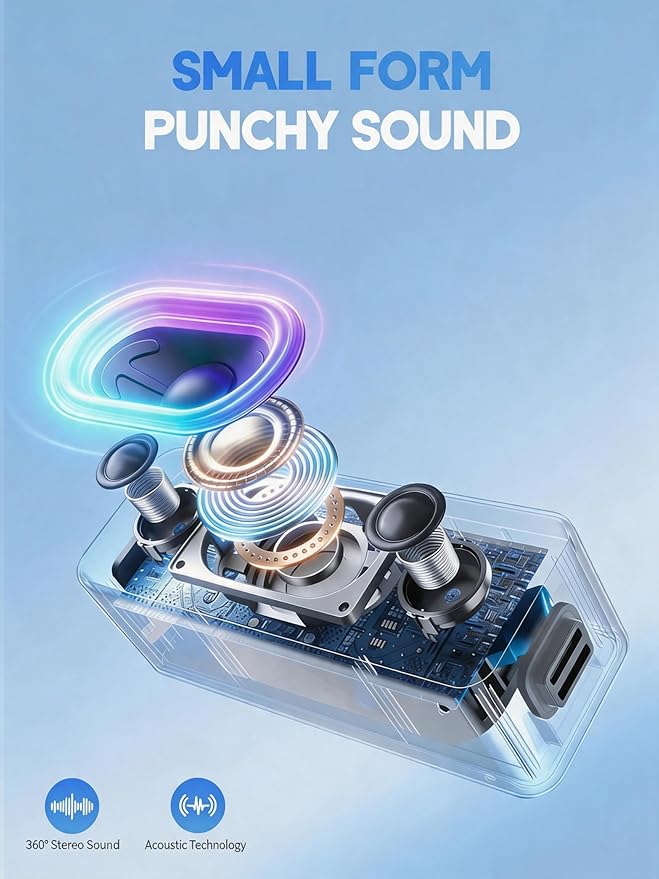 OHAYO Bluetooth Speaker, Wireless Portable Outdoor Speakers, Bold Sound and - Image 2