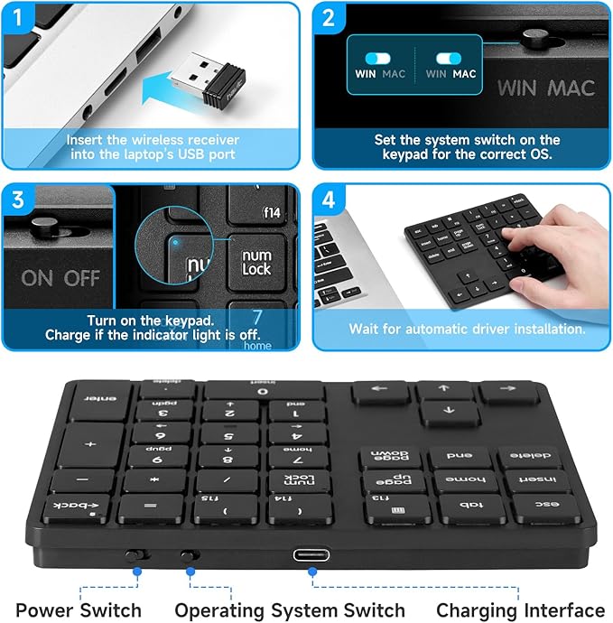 havit Wireless Number Pad for Laptop, Fully Compatible - Image 4