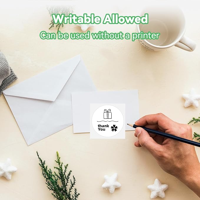2'' White Round Thermal Labels, Name/Price Tag, QR Code, 750 Labels/Roll - Image 9