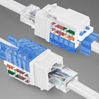 Everest 45° Angled RJ45 Cat5e Keystone Jacks 20-Pack in White - Image 8