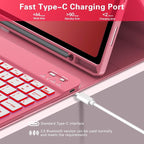 Keyboard Case for Samsung Galaxy Tab A9 Plus 5G 11 inch 2023, 7 Color Backlit - Image 6