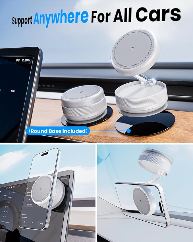 Upgraded 360° Vacuum Magnetic Car Phone Holder - Image 2