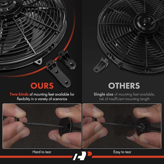 A-Premium 10'' 10 inch Universal Slim Fan Electric Radiator Cooling Fan Assembly - Image 5