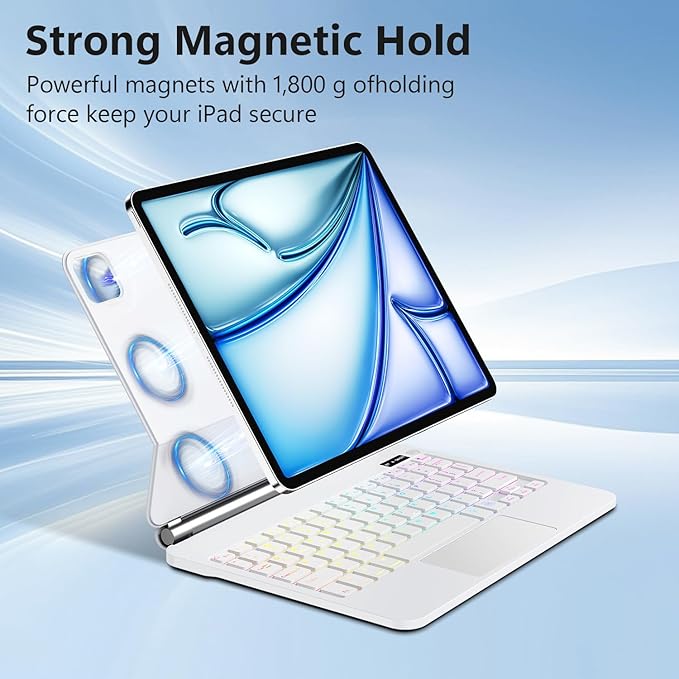 Keyboard Case for iPad Air 11-inch & iPad Pro 11 inch，Magic Magnetic Backlit - Image 3
