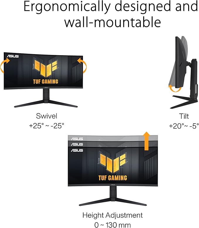 ASUS TUF Gaming 34” 1440P 1500R Curved Monitor - Image 5