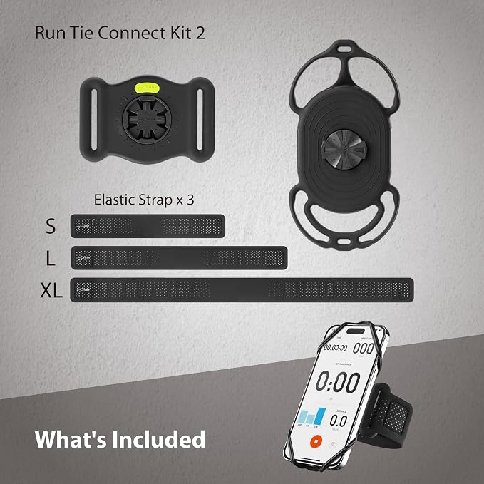 BONE Run Tie Connect Kit 2, Running Cell Phone Holder, Detachable & 360° - Image 5