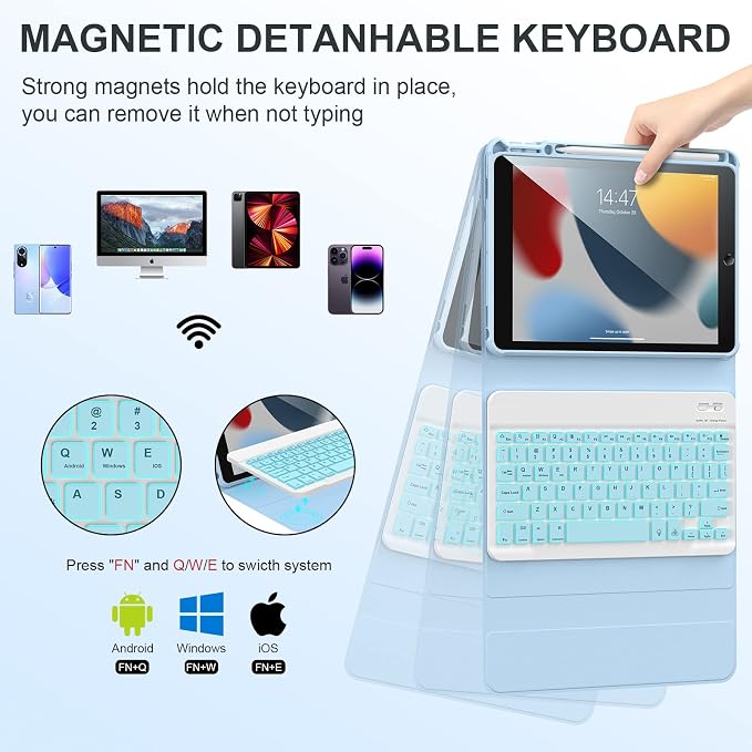 Black Keyboard Case for iPad Air 11 2024 and iPad Pro 11inch 2022-6th / - Image 6