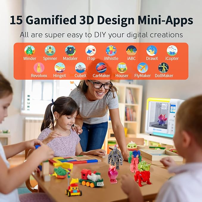 X-Maker 3D Printer for Kids and Beginners, Fully Assembled High-Speed 3D Printer - Image 5