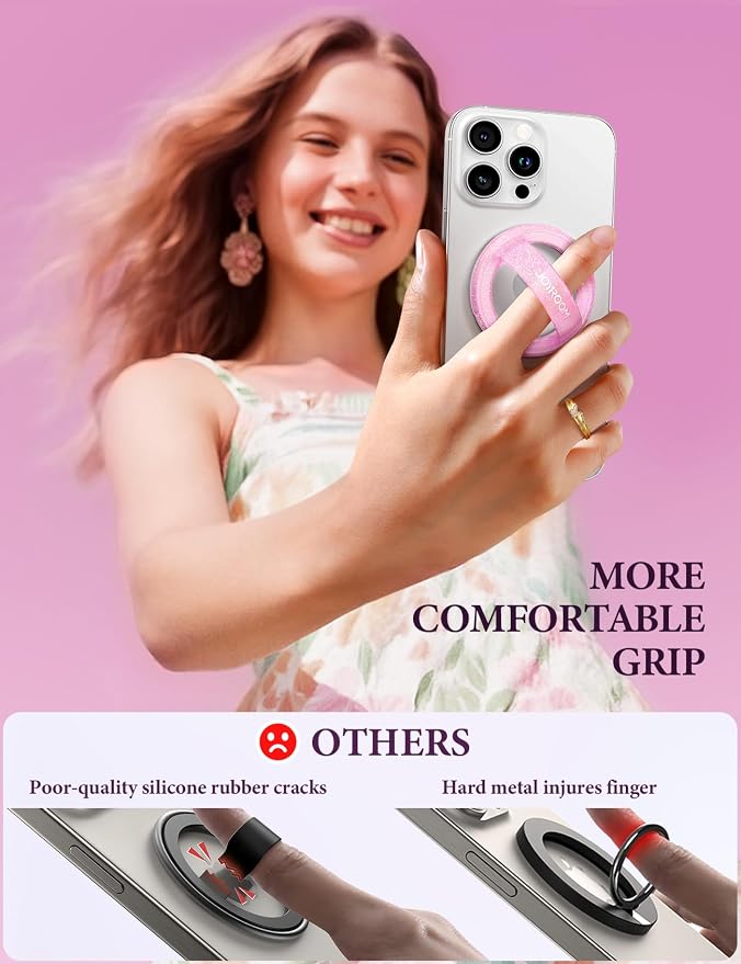 JOYROOM Magnetic Phone Grip, Silicone Finger Loop Grip Phone Grip - Image 2