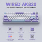 Ajazz AK820 75% Wired Gasket Mechanical Gaming Keyboard - Image 2