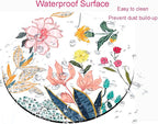 Mouse Pad, Floral Mouse Pad, Round Computer Mouse Mat - Image 4