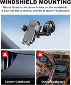 3-in-1 Car Phone Holder, Strong Suction Phone Mount - Image 8