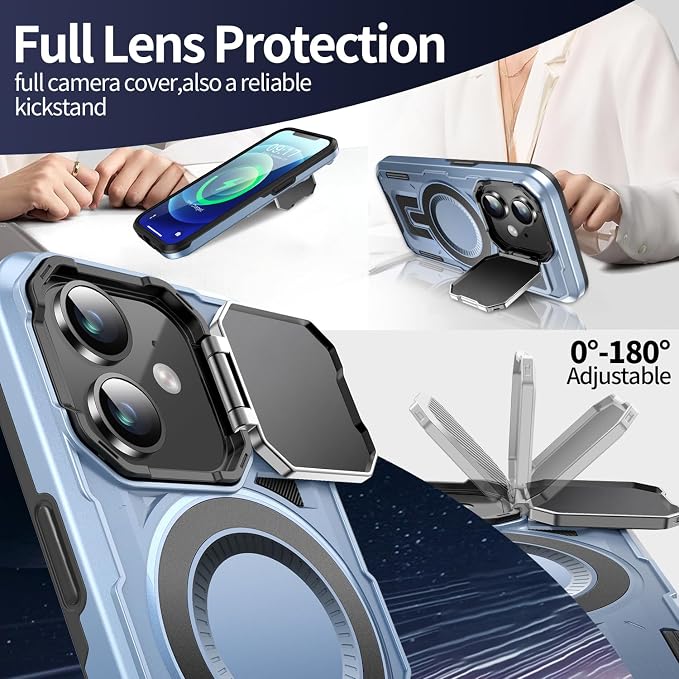 Camera Stand Case for iPhone 12/12 Pro, 2024 Version Military Grade Protective - Image 3
