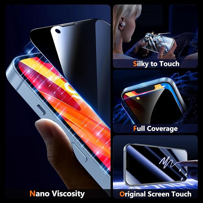 UniqueMe for iPhone 13/13 Pro / 14 Privacy Screen Protector - Image 3