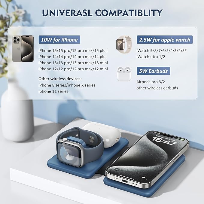 Wireless Charger iPhone - 3 in 1 Charging Station - Image 2