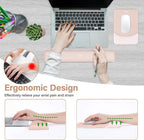 MOSISO Wrist Rest Support for Mouse Pad&Keyboard Set, Rectangular Ergonomic - Image 2