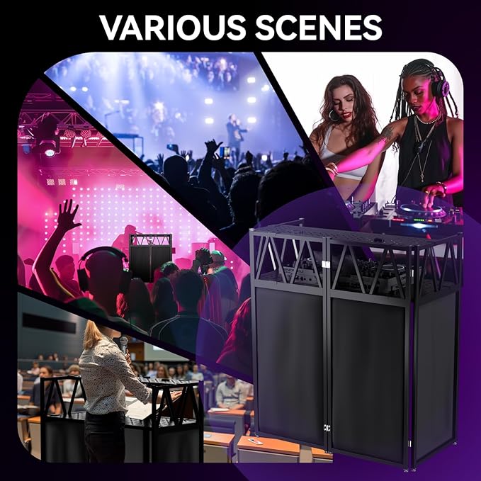 Portable DJ Booth Table, Foldable DJ Table Stand Portable - Image 7