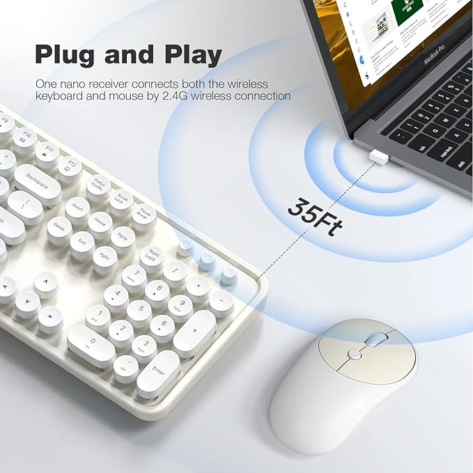 KNOWSQT Wireless Keyboard and Mouse Combo - Image 2